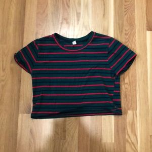 Yi Dao Striped Boxy Crop Top